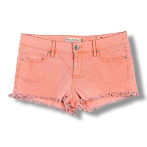 Buckle’s Bullhead Black Popcicle Orange Denim Shorts Sz 9